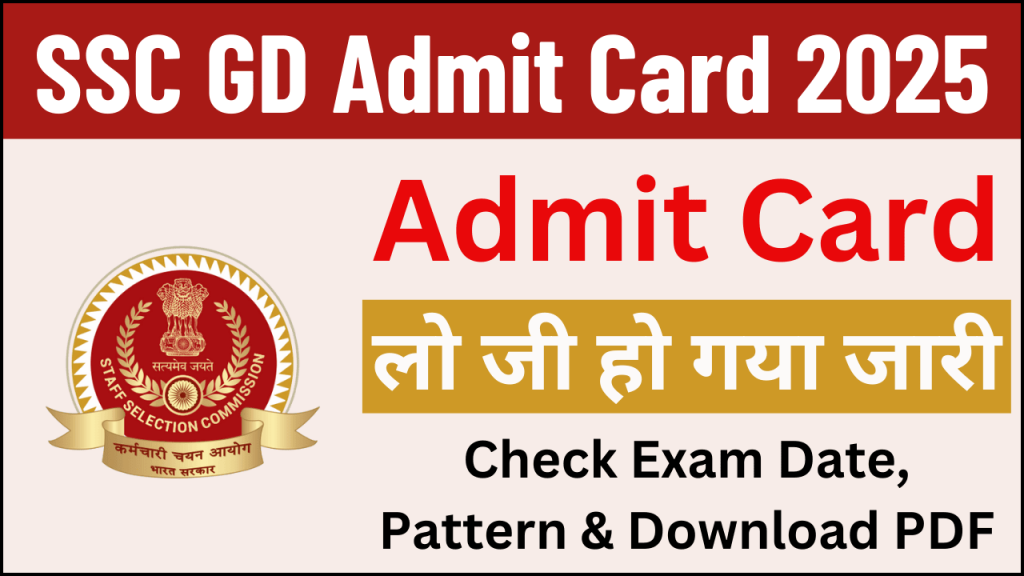 SSC GD Admit Card 2025